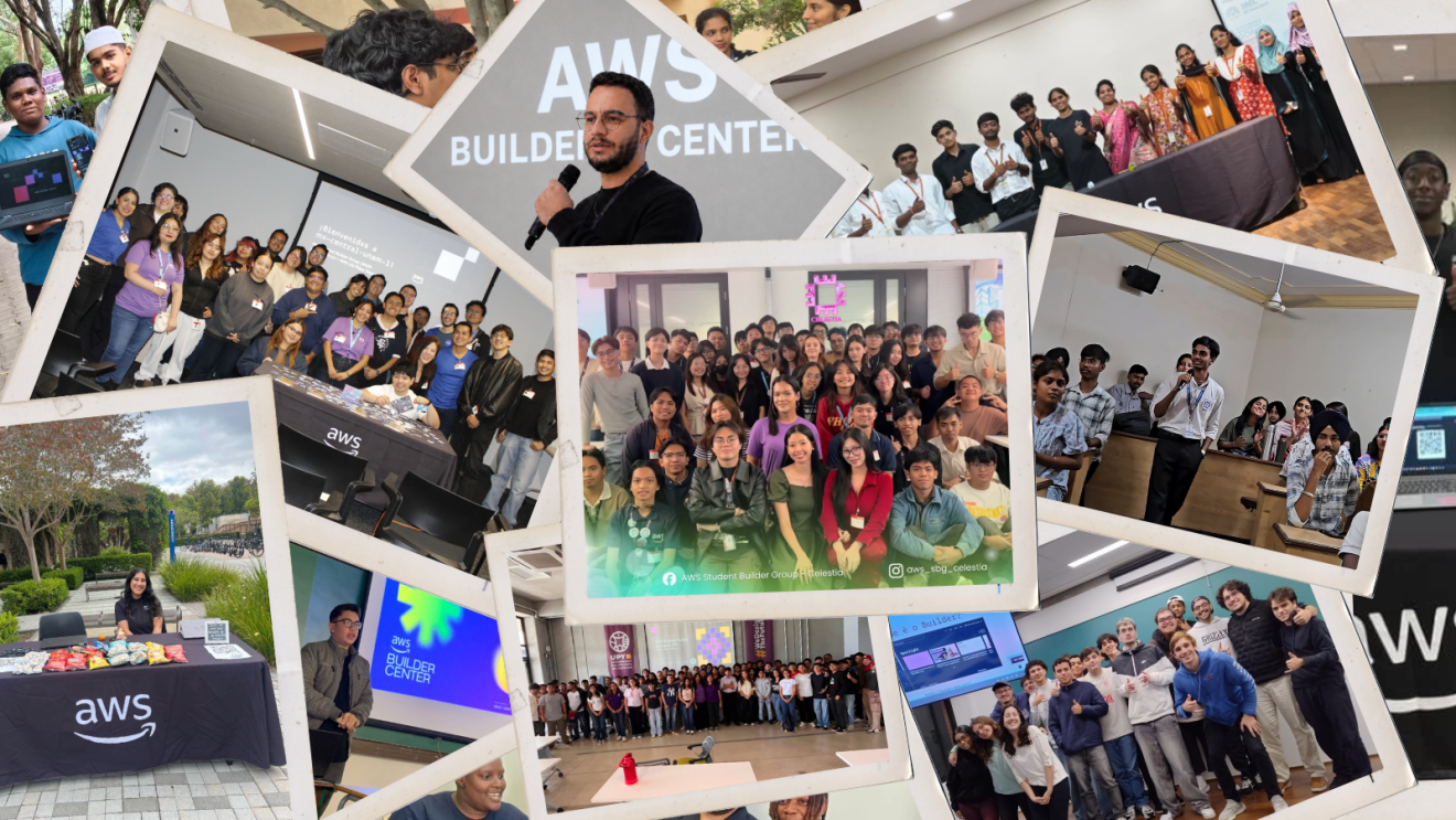 Collage of students that utilized AWS skill builder courses and credits