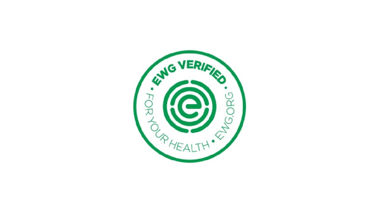 EWG VERIFIED label. Also reads, "For your health. EWG.org."