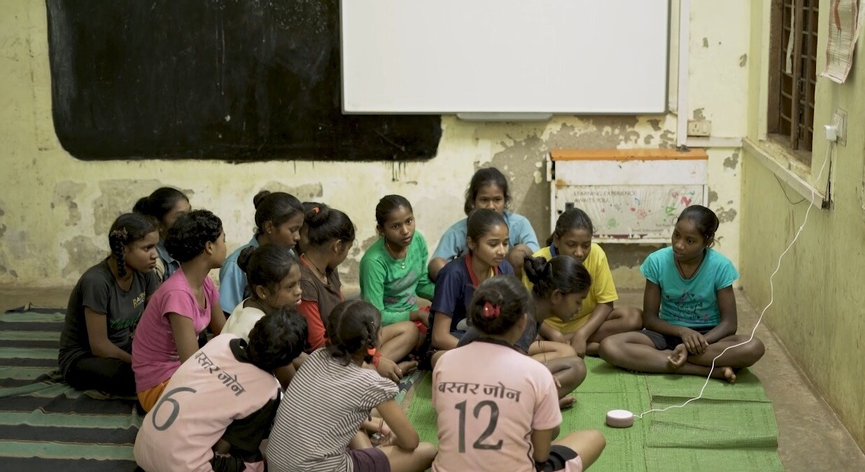 Kids in a school in Bastar