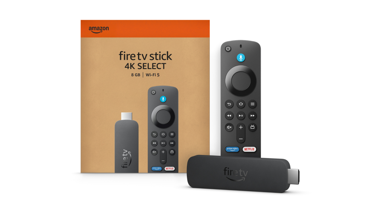 Amazon Fire TV Stick 4K Select avec télécommande et emballage