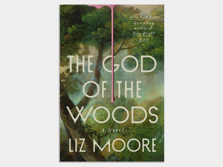 Book cover: The God of the Woods by Liz Moore, featuring a forest landscape