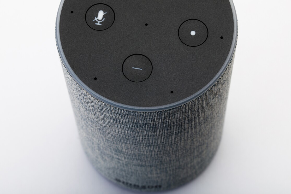 Volume controls for a grey Amazon Echo