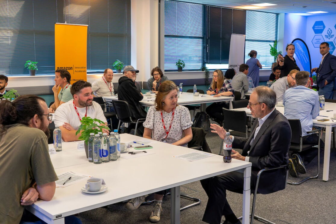 Amazon’s Chief Global Affairs and Legal Officer - David Zapolsky interacting with businesses at a AIA event