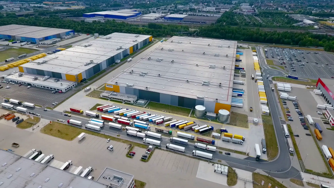 Luftbild des Logistikzentrums in Dortmund