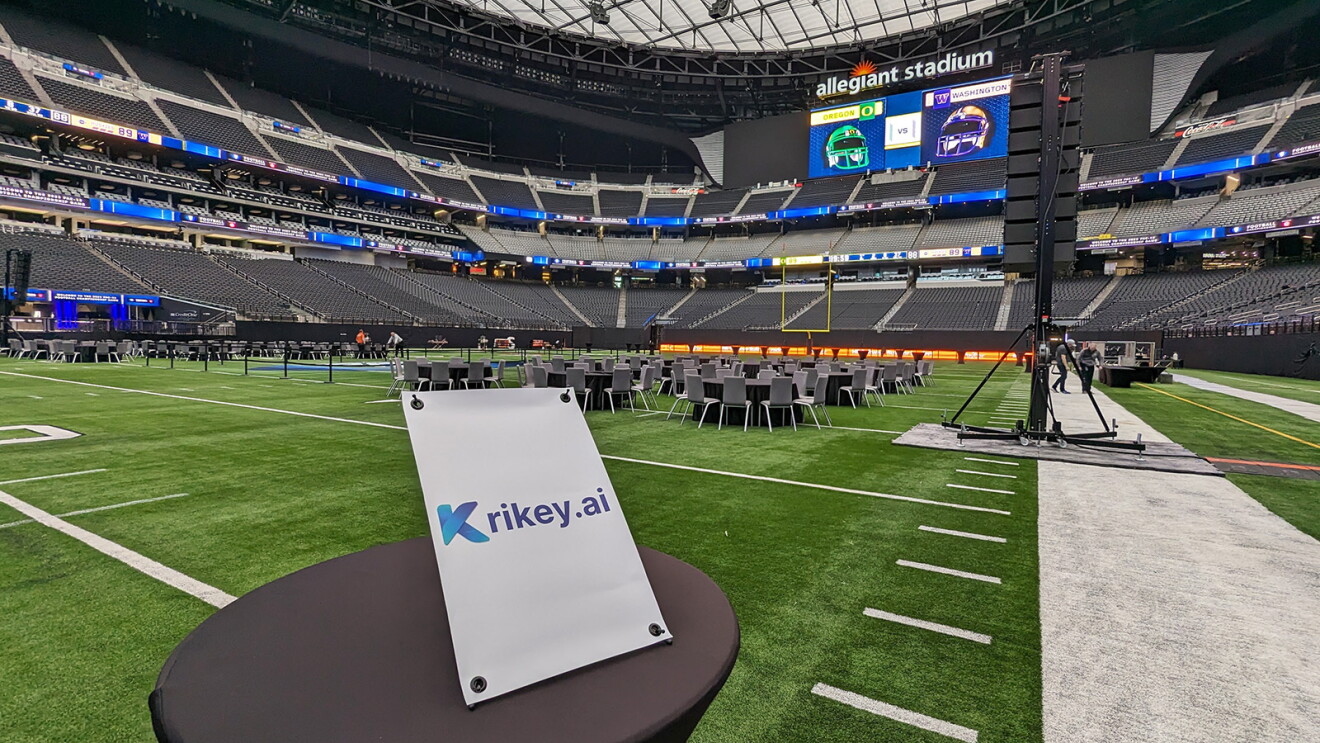 A photo of the inside of Allegiant Stadium.