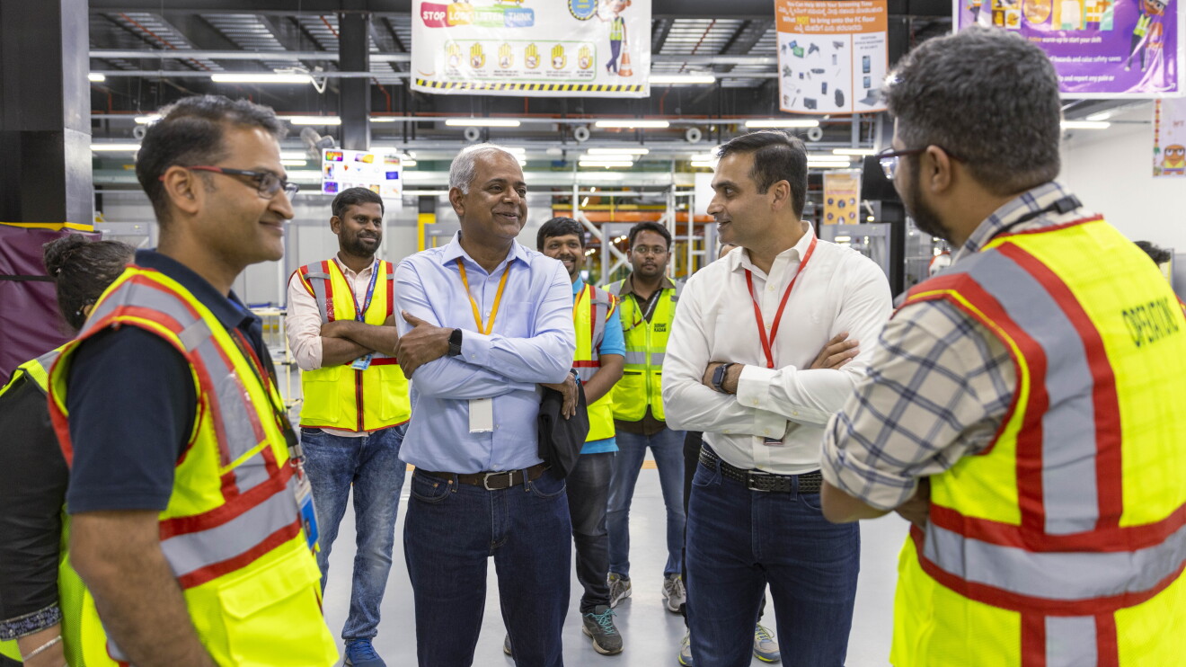 Manish Tiwary at Amazon Fulfillment Centre