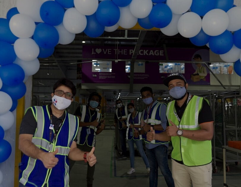 Prime day image where amazon associates are seen welcoming