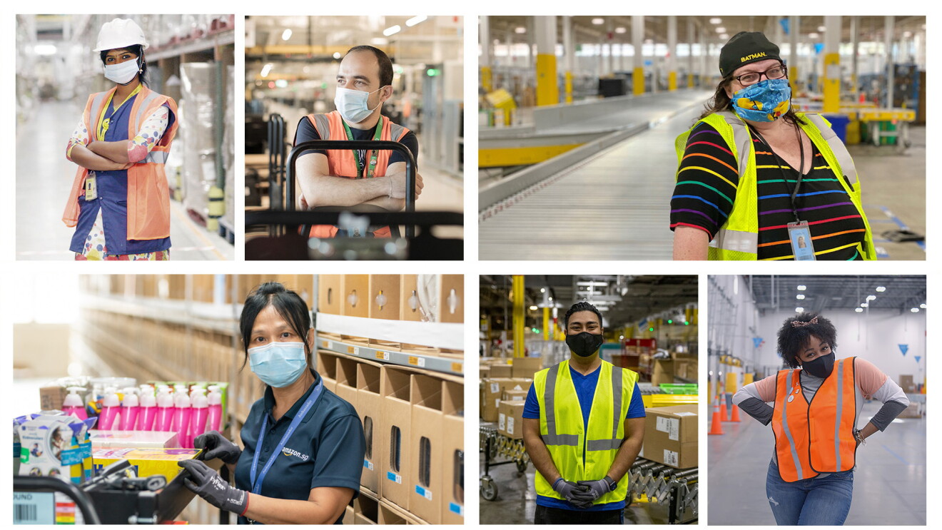 Group image of employees at the fulfillment centre