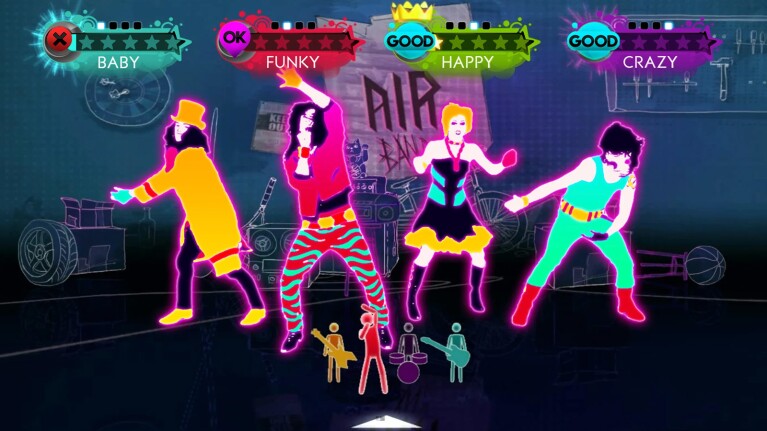 A scene from the video game Just Dance