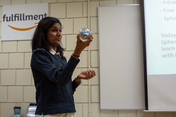Cleveland, Ohio STEM workshop at Amazon fulfillment center