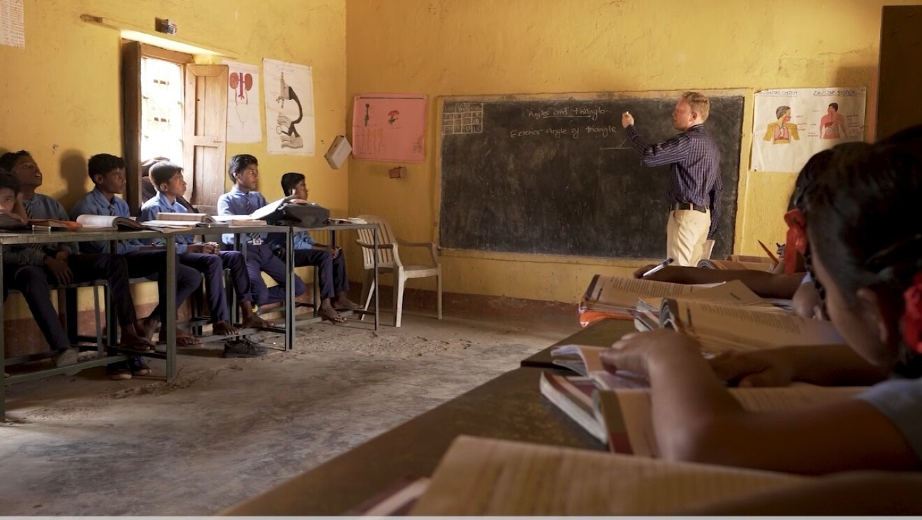 Kids in a school in Bastar
