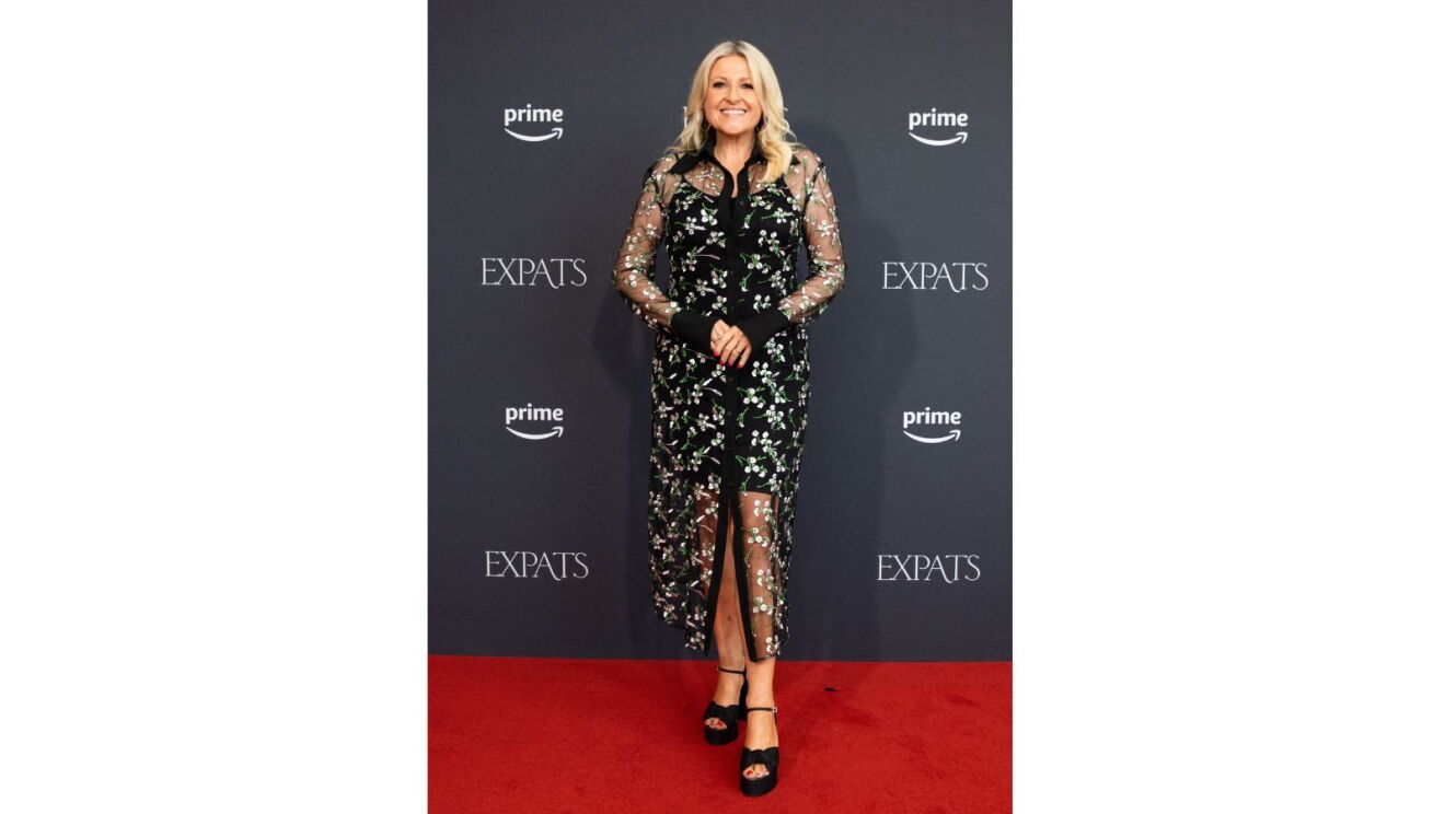 Angela Bishop on the red carpet at Prime Video's special Sydney screening of Expats.