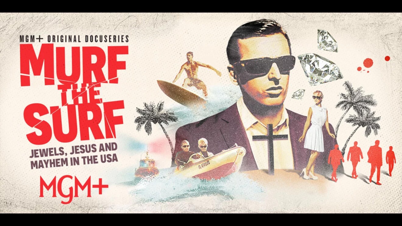 An image of MGM+ title "Murf the Surf."