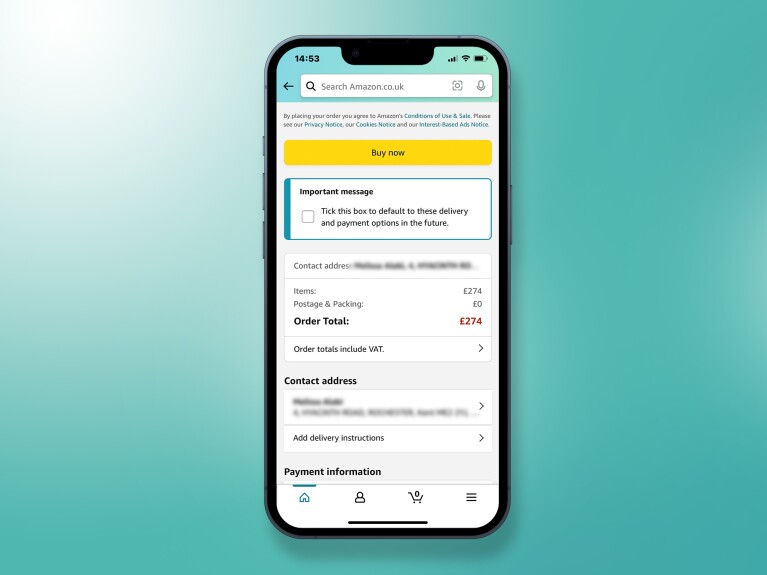 Tap Buy Now to complete booking your appointment