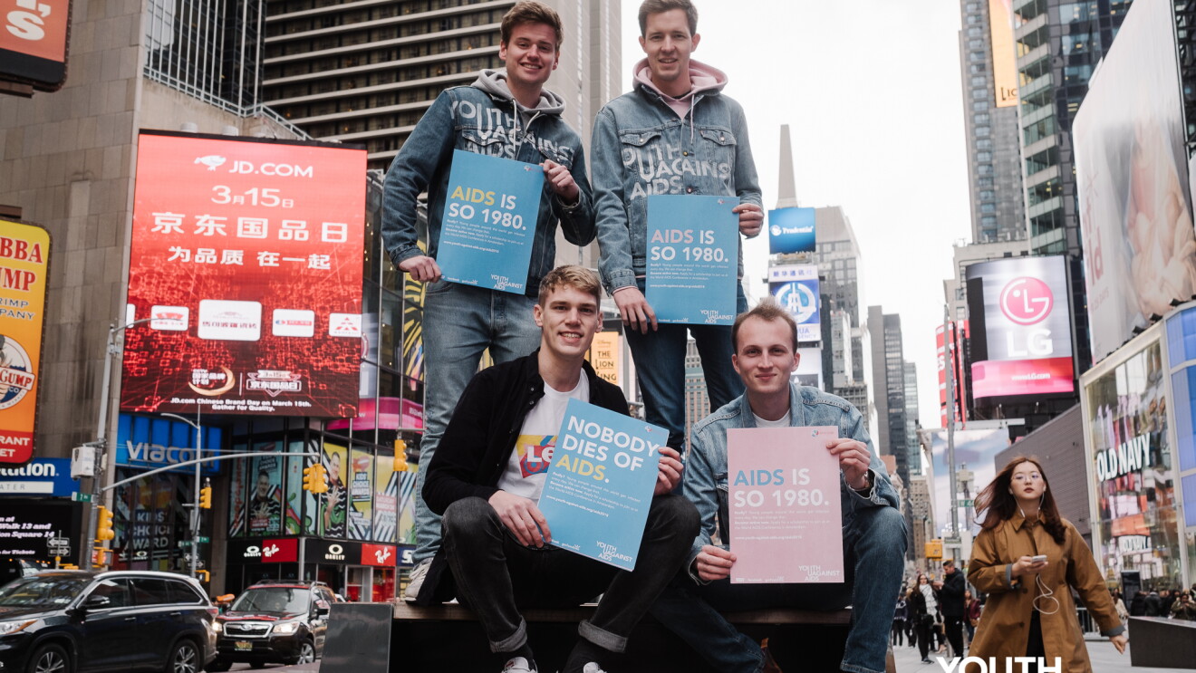 Jugend gegen Aids in New York.