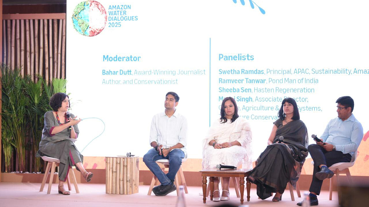 Panel discussion at Amazon Water Dialogues 2025 event