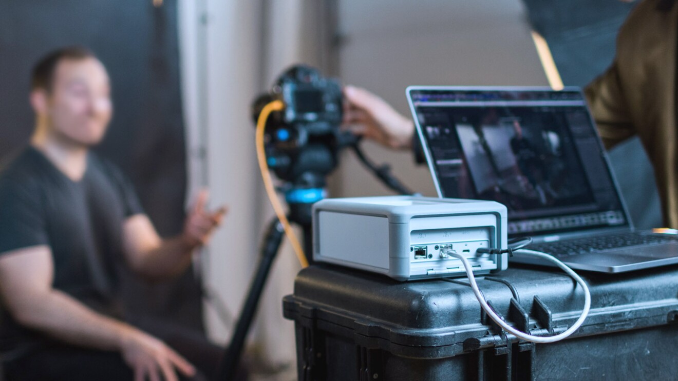 AWS Snowcone device being used by customers