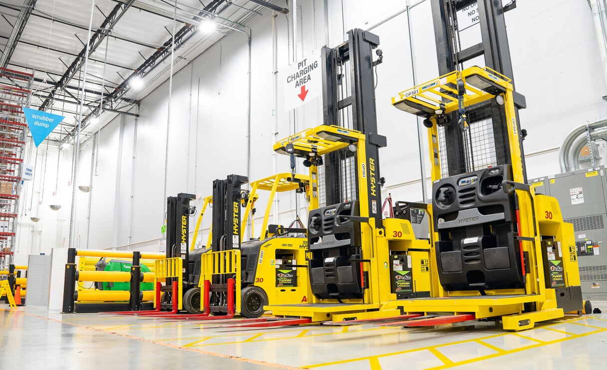 The inside of Amazon fulfillment center, SCA5.