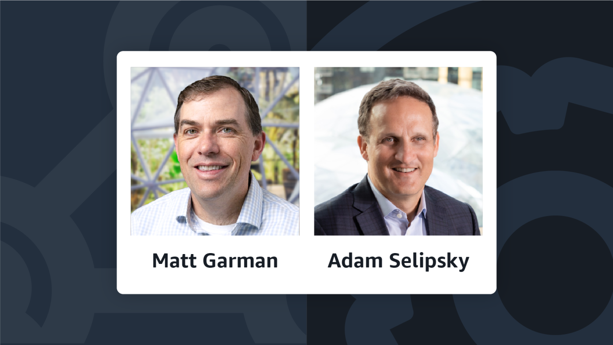 Foto de los líderes de AWS Matt Garman y Adam Selipsky