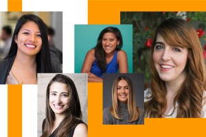 A composite image of 5 women founders 