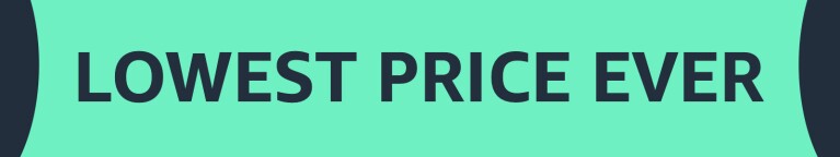 ' 2023人生活的博客每天2文本在绿色背景Popup_Day2_LowestPriceEver_EN.jpg最低价格