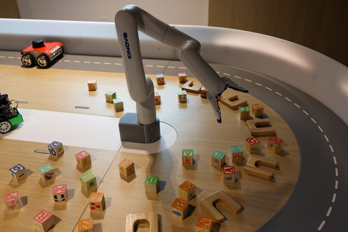 People exploring and learning at the new AWS Learning Center in Seattle, Washington