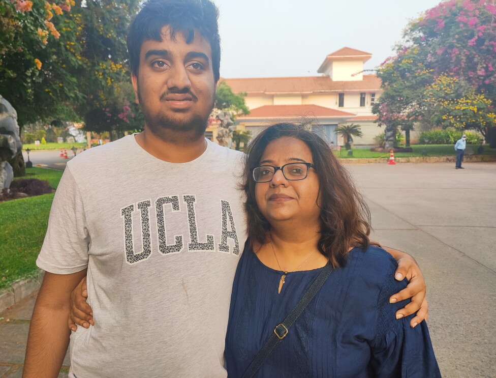 Shyamala Krishnan and her son Surya, who is a junior college student with ADHD and autism.  Alexa has become an indispensable digital assistant in their lives.