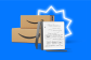 Kindle Scribe mit Amazon Paketen auf blauem Hintergrund 