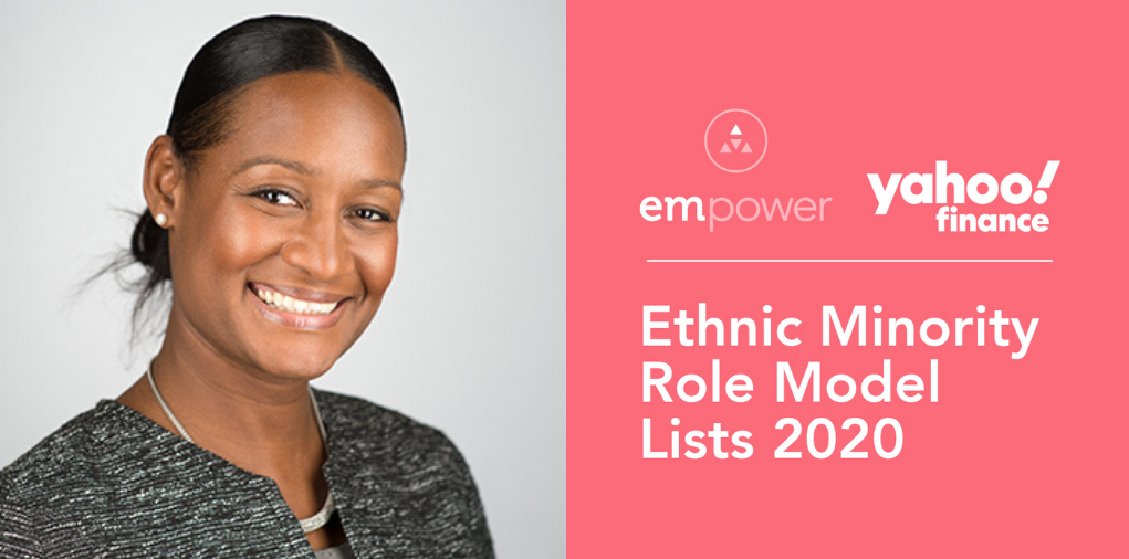 Headshot of Rashada Harry for the EMpower and Yahoo Finance Ethnic Minority Role Model Lists 2020