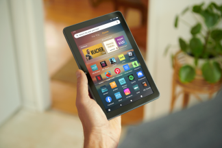 Fire HD 8 Tablet in hand