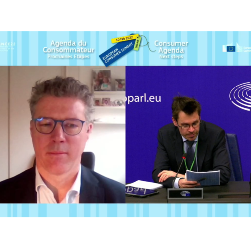 Screenshot from the speech of James Waterworth during the European Consumer Summit 2022