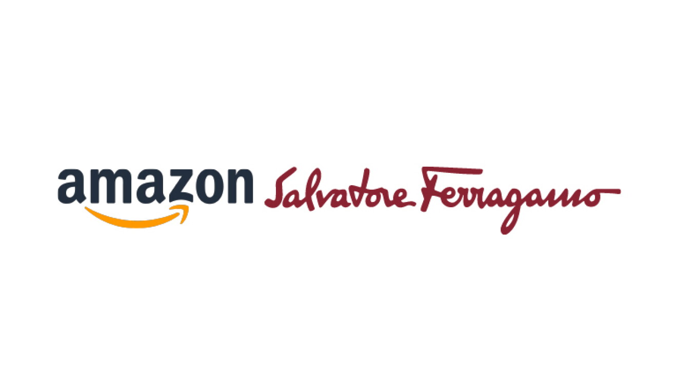 Amazon and Ferragamo logos