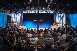 Panos Panay on stage at the Amazon Alexa Event 2025