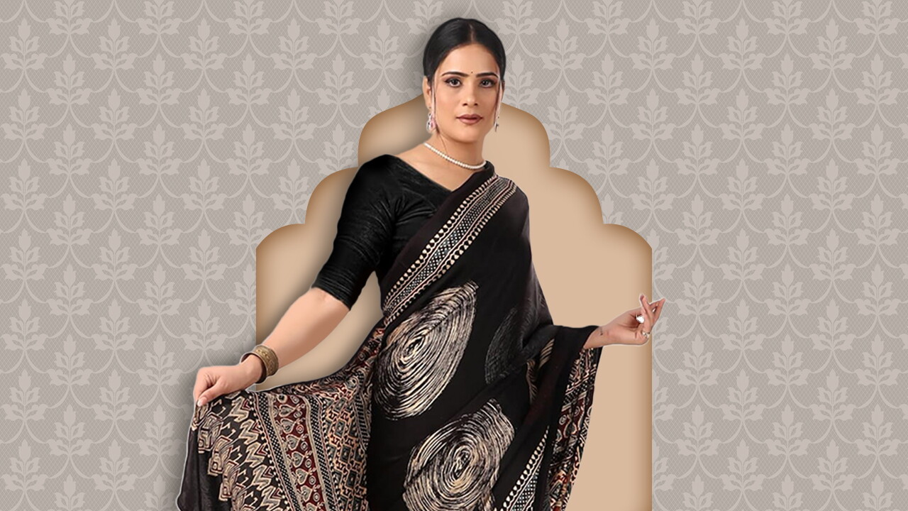 Ajrakh Saree