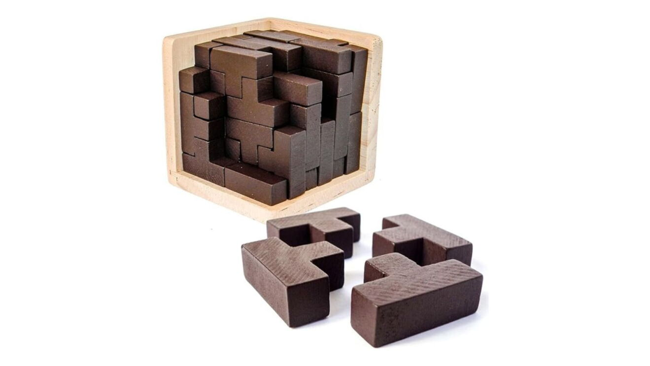 Sharp Brain Zone Original 3D Wooden Brain Teaser Puzzle 