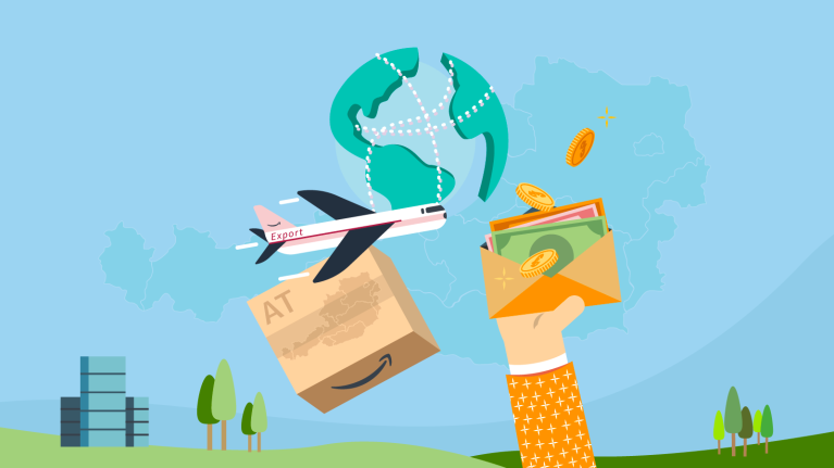 Export österreichischer KMUs bei Amazon im Jahr 2022: über 550 Mio. Euro