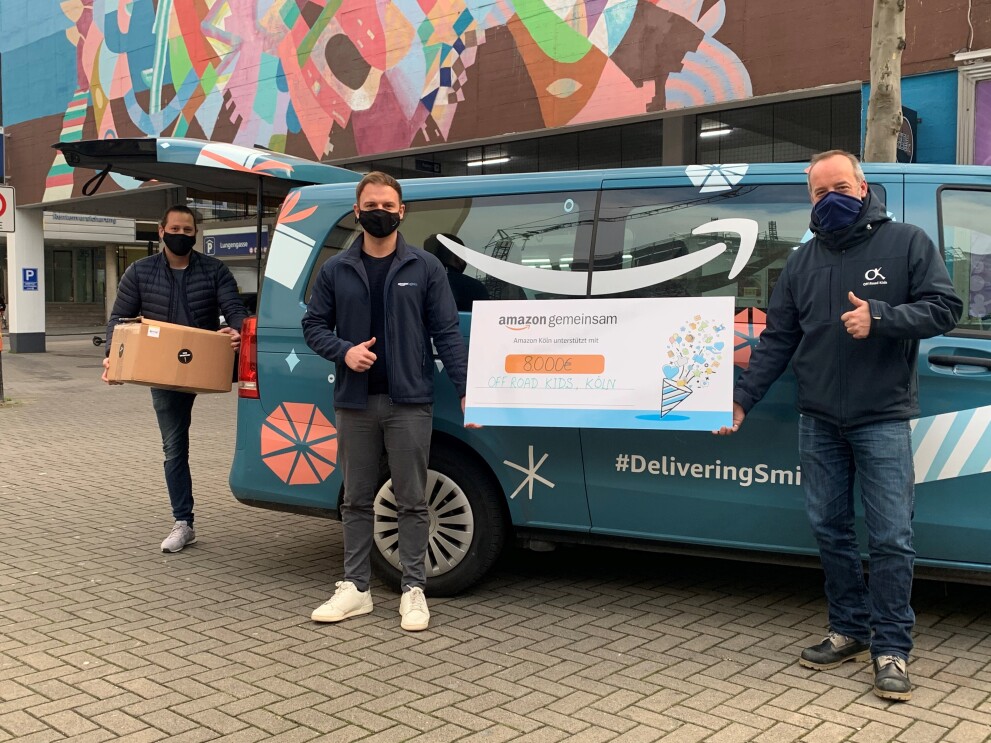 Amazon Spendenvan in Köln