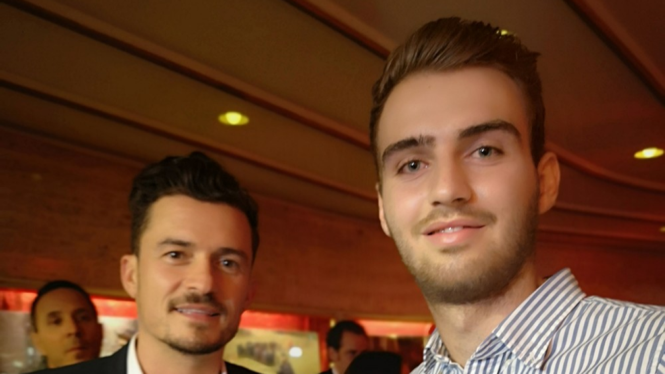 Leon and Orlando Bloom at the premiere.
