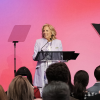 A photo of First Lady Jill Biden speaking on stage at AWS IMAGINE: Nonprofit conference 2024
