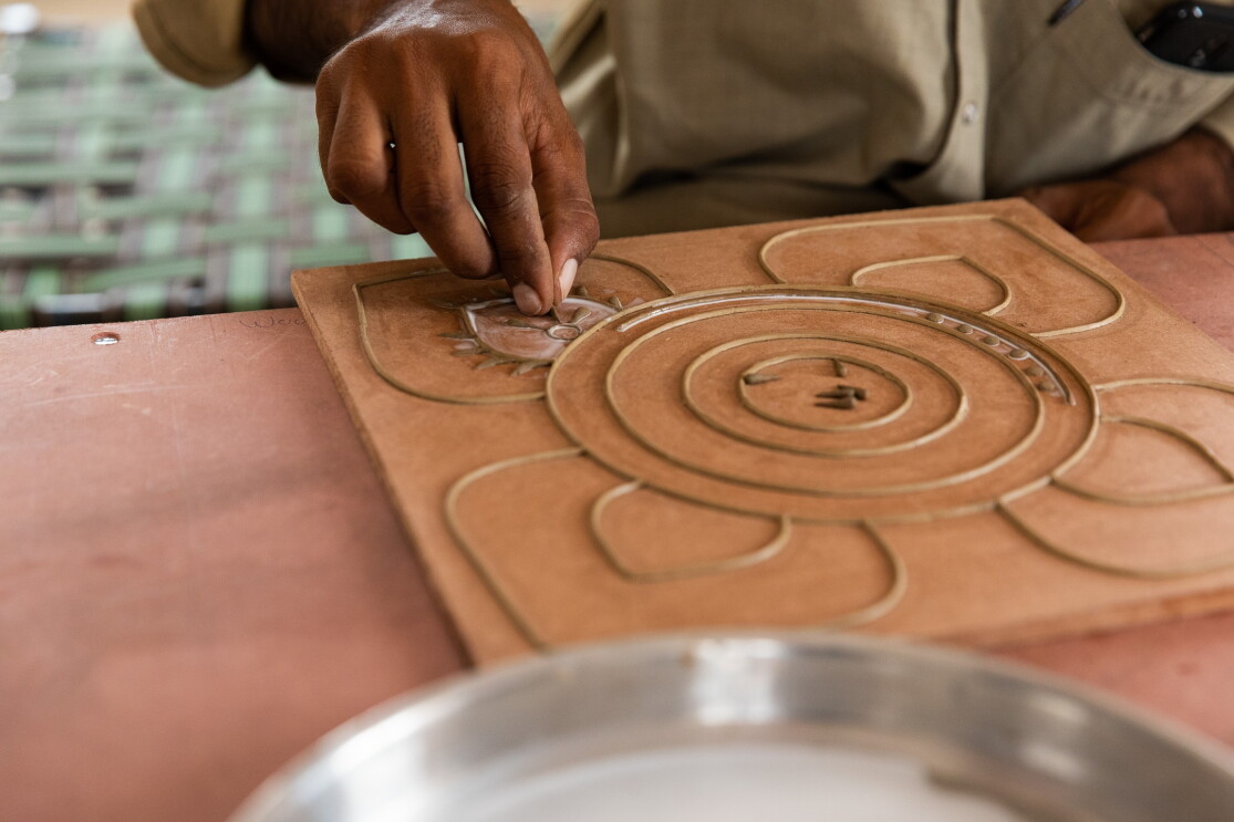 Mudwork in progress by Maji khan