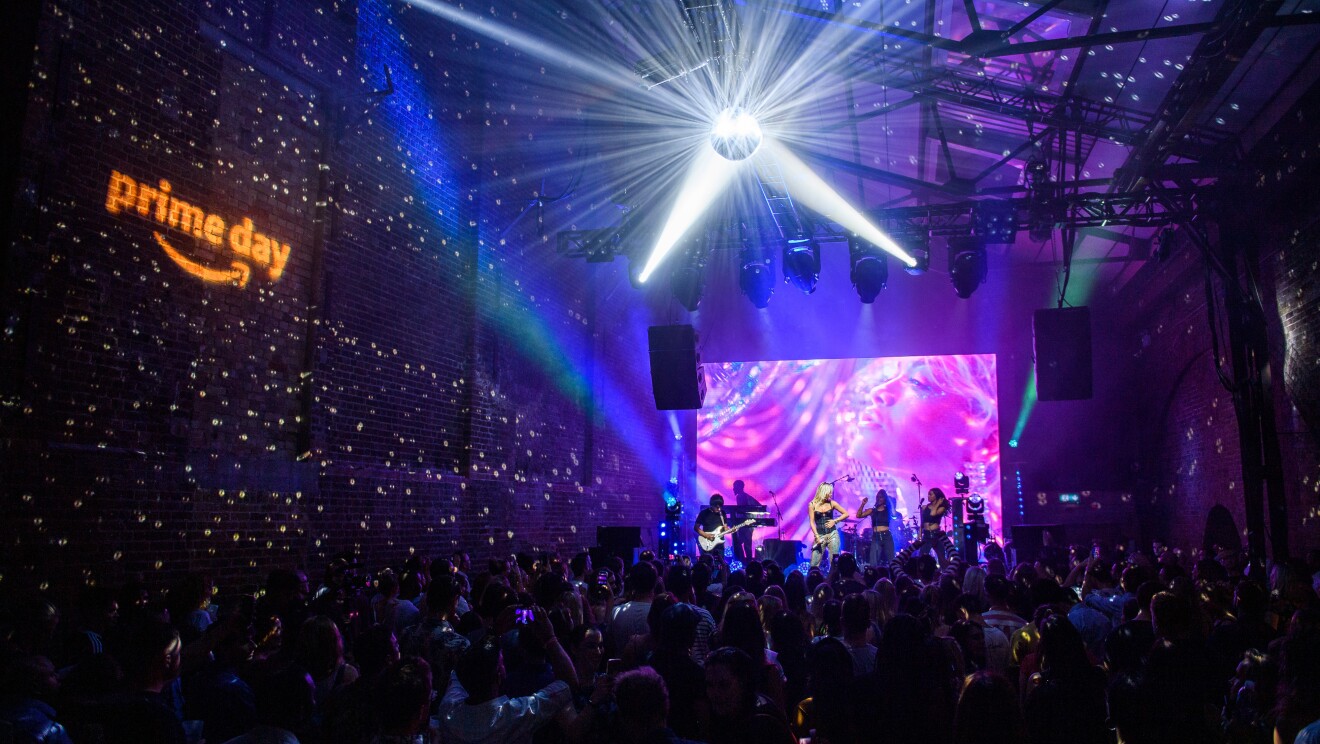 Rita Ora performing at the Prime Day concert - Crowd view