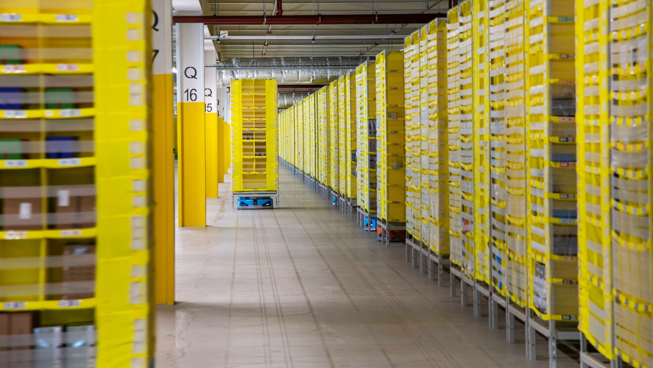 Amazon Robotics floor at warehouse