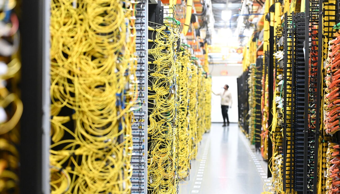 inside an Amazon data center; photo credit: Amazon