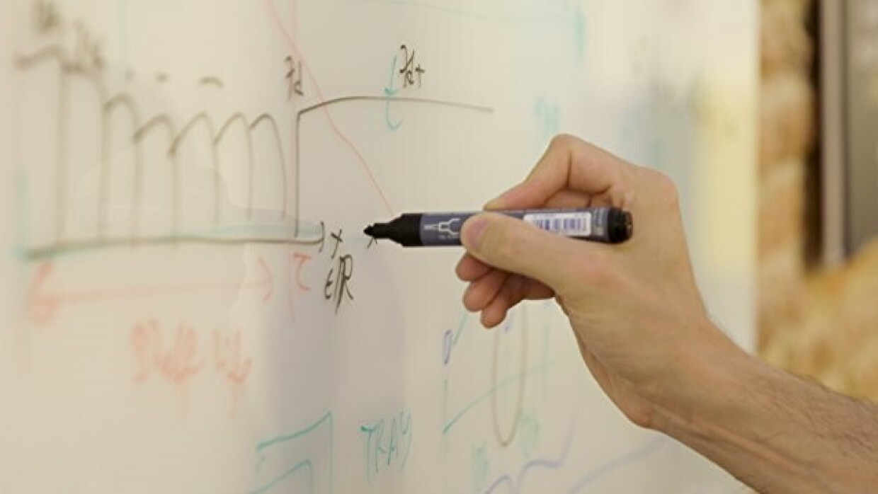 Machine learning - writing on a white board 