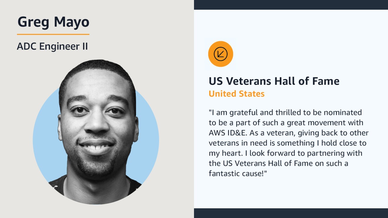 One of the employees working with AWS to support a charity of their choice.