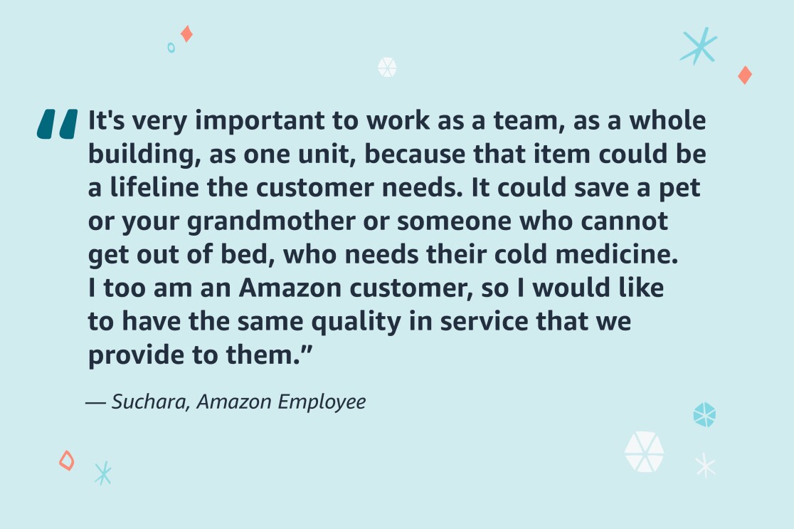 An image showing an employee quote.