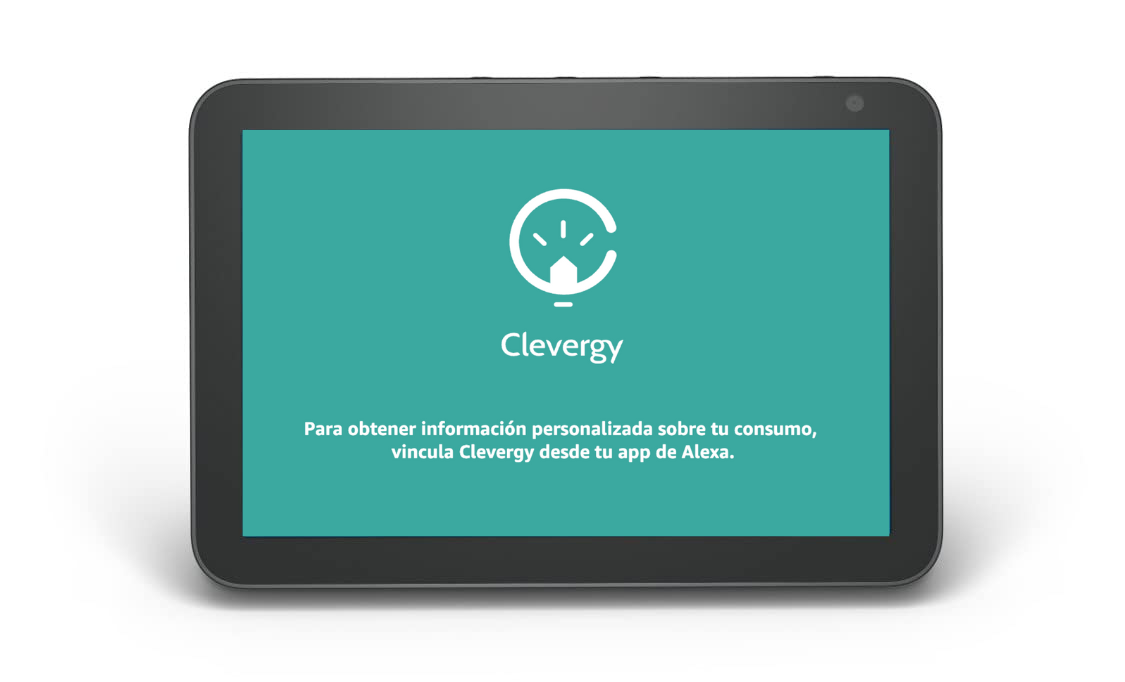 Pantalla del Echo Show con la información de Clevergy.