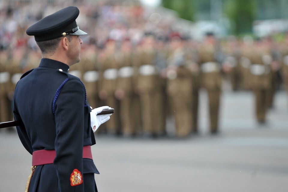 Former army officer and Amazon operations manager Keith Langan in uniform