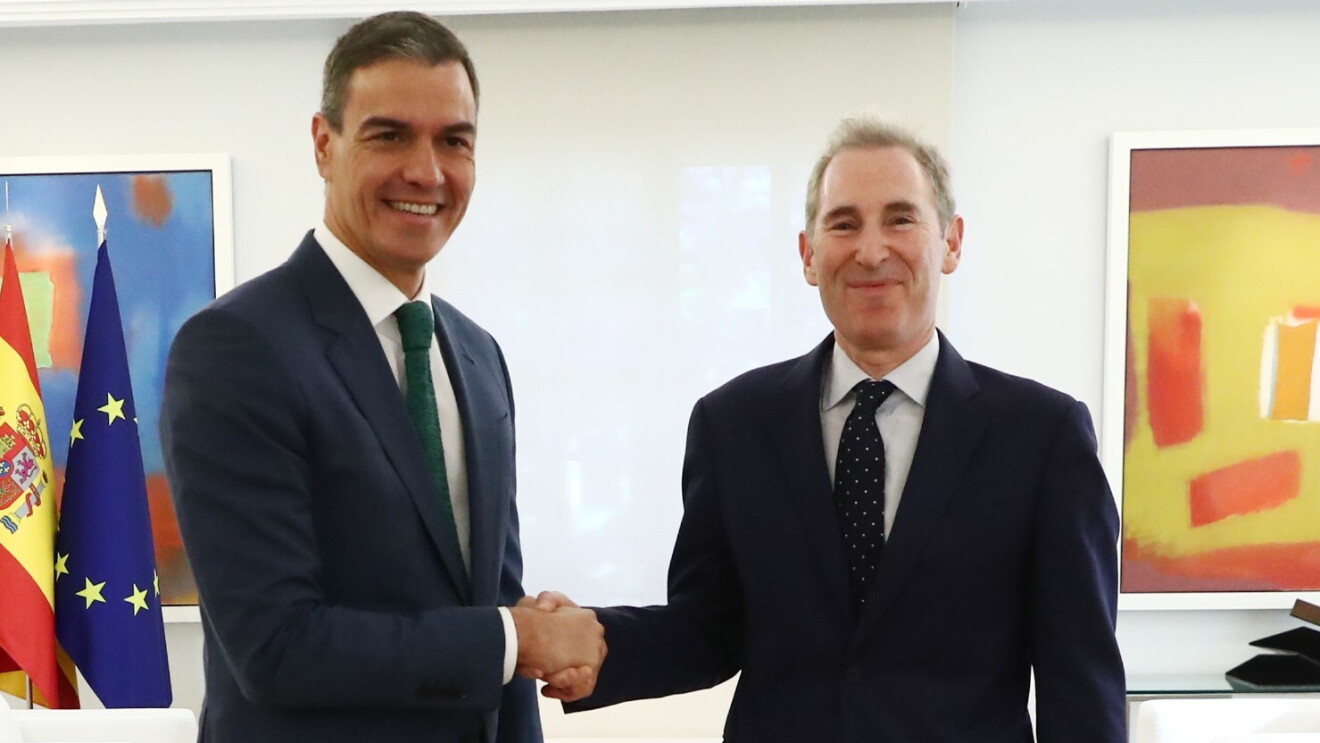 Pedro Sanzhez y Andy Jassy.