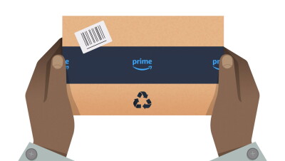 An illustration of an Amazon box.
